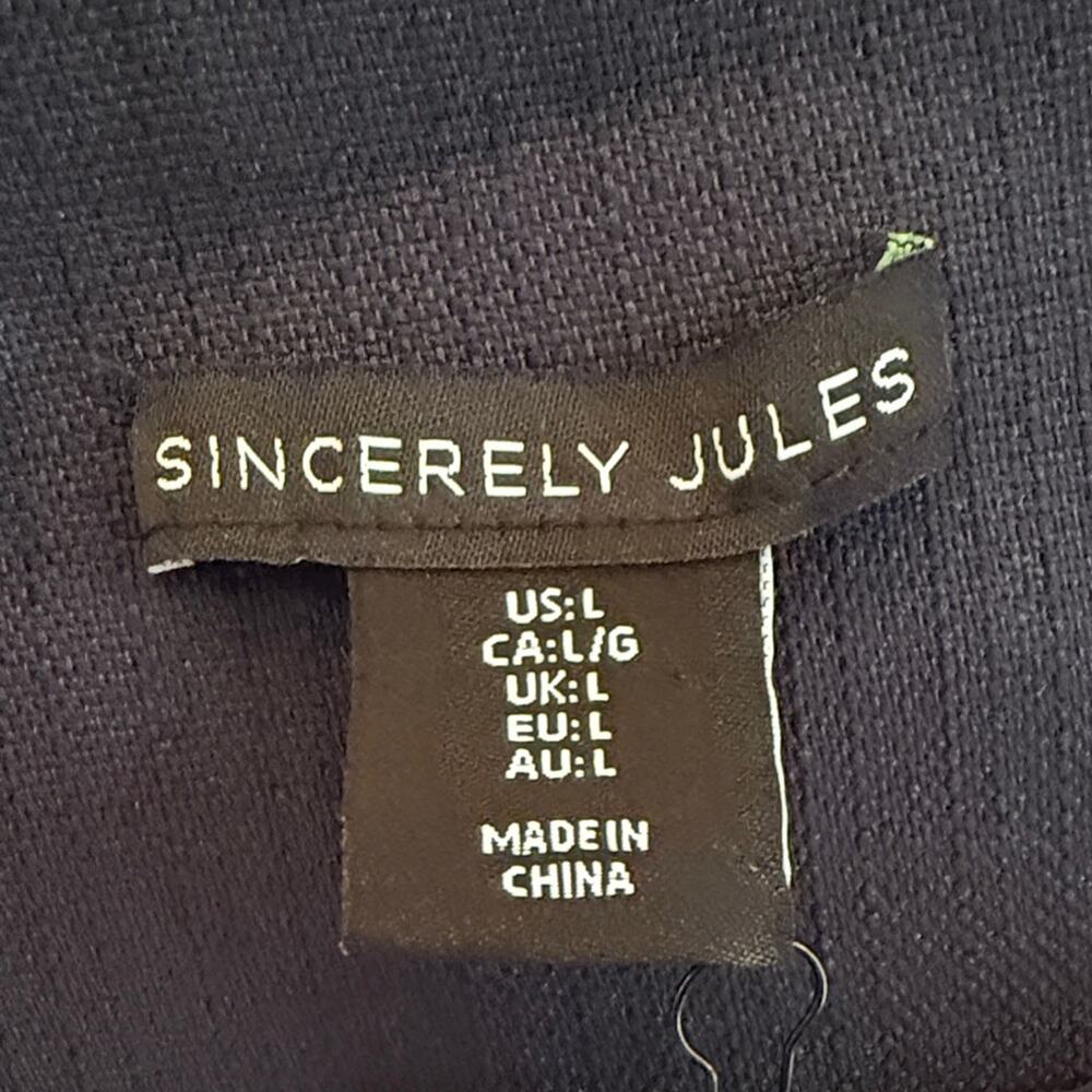 Sincerely Jules NWT Navy Tie Vest Large - Picture 2 of 6